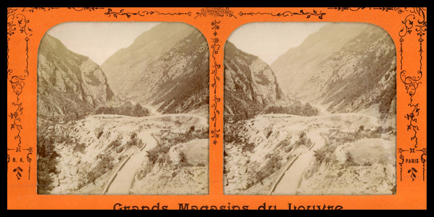 France, Cauterets, Côte du Limaçon, ca.1870, day/night stereo (French Tissue) Ti