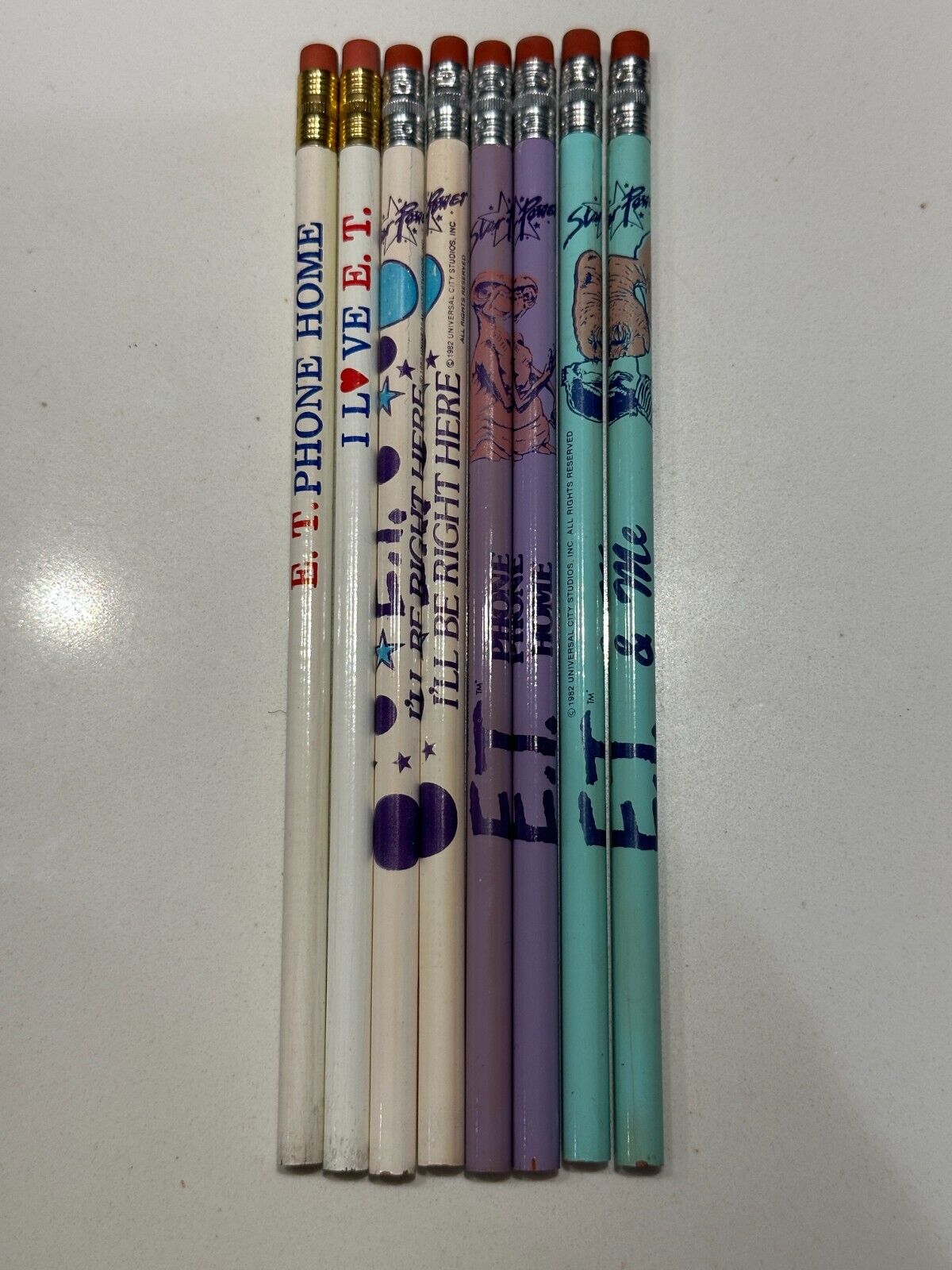 Vintage 80s UNUSED Pencils E.T. the Extra Terrestrial 1982 by Star Power