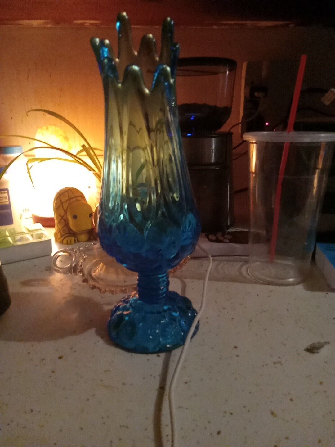 antique art deco glass vase