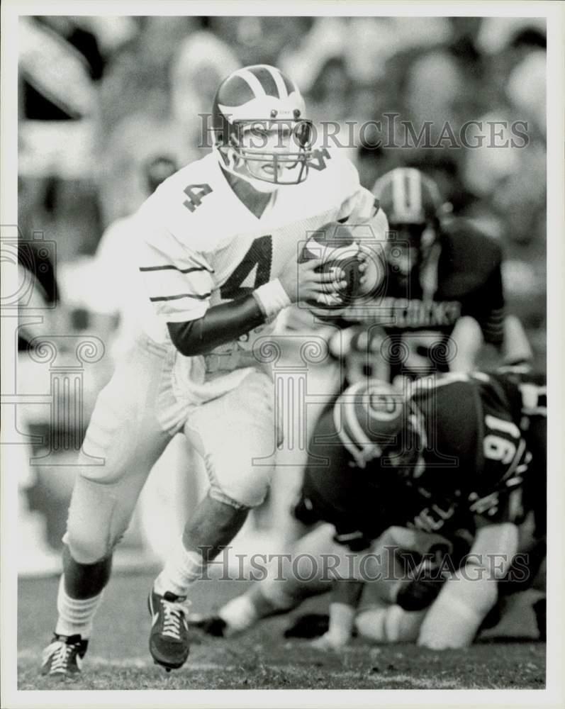 1985 Press Photo Michigan Quarterback Jim Harbaugh - afx20985
