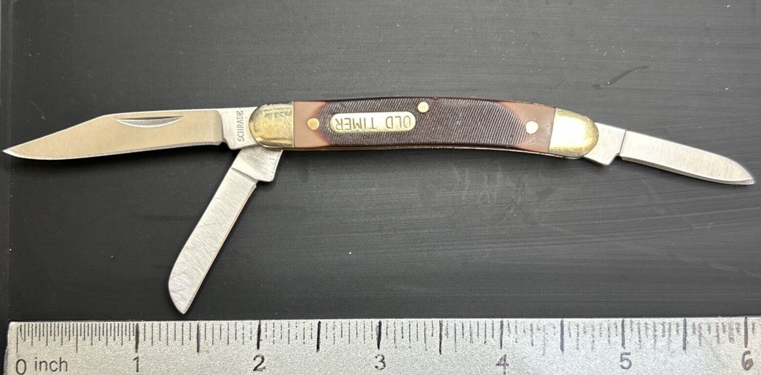 SCHRADE OLD TIMER (108OT) JUNIOR 3 Blade Pocketknife Very Good USED Condition