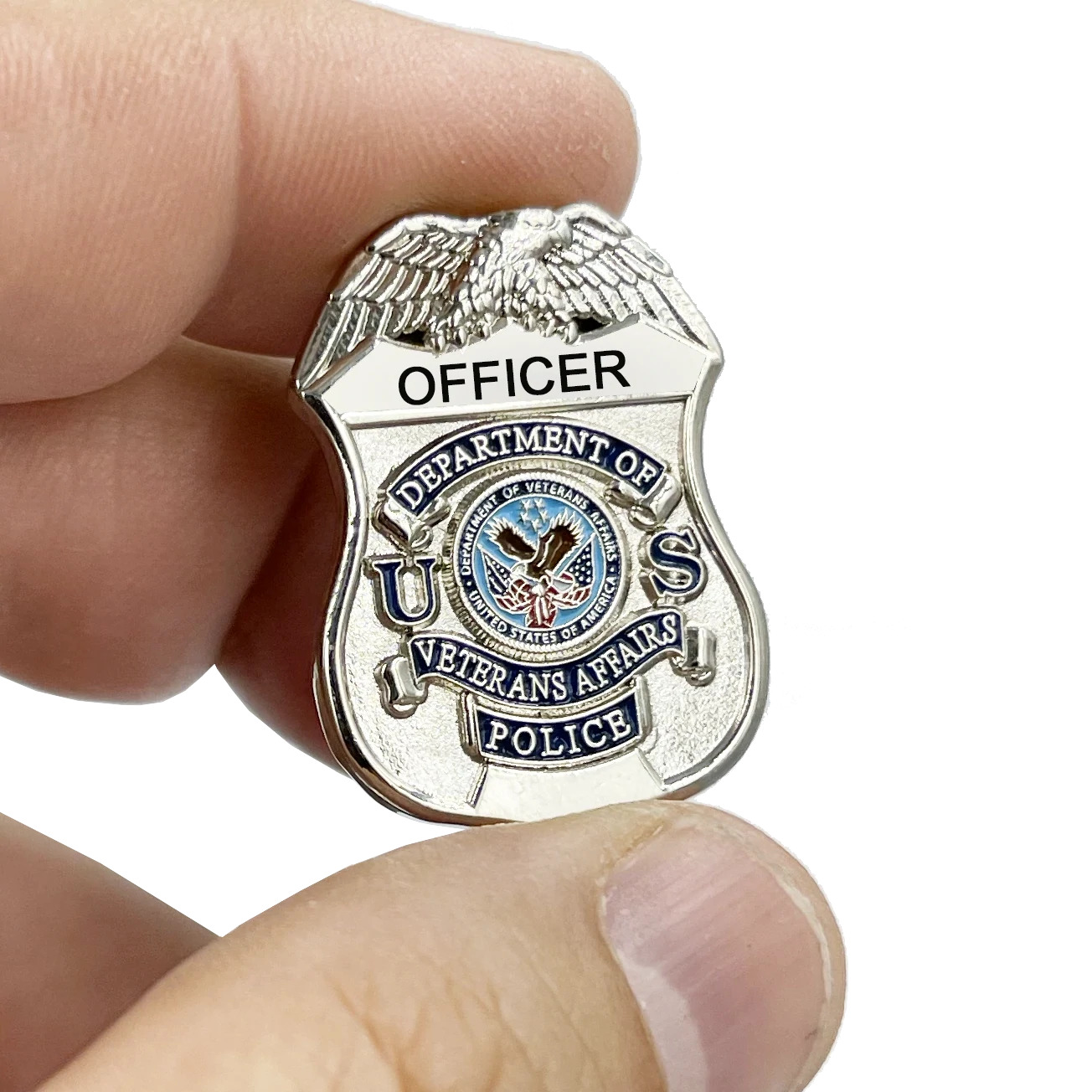 BL6-018 VA Veterans Affairs Police OFFICER Administration shield lapel pin