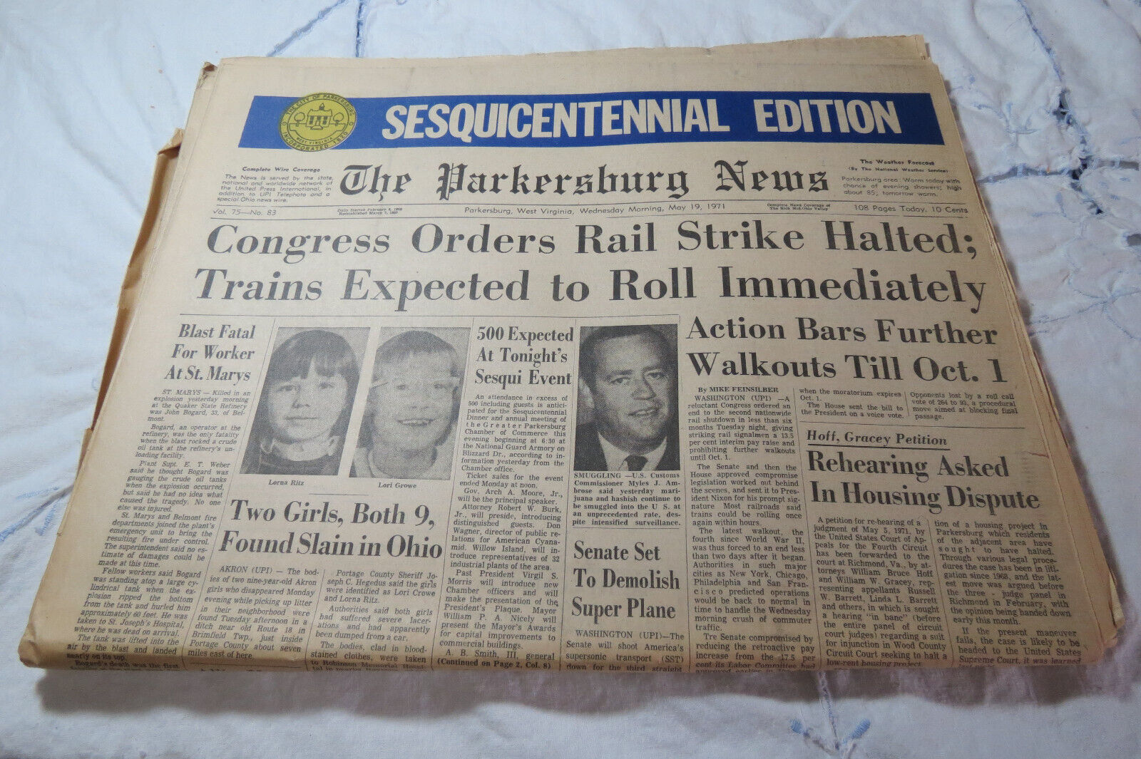 The Parkersburg News May 19, 1971 Sesquicentennial Edition  Quaker Explosion