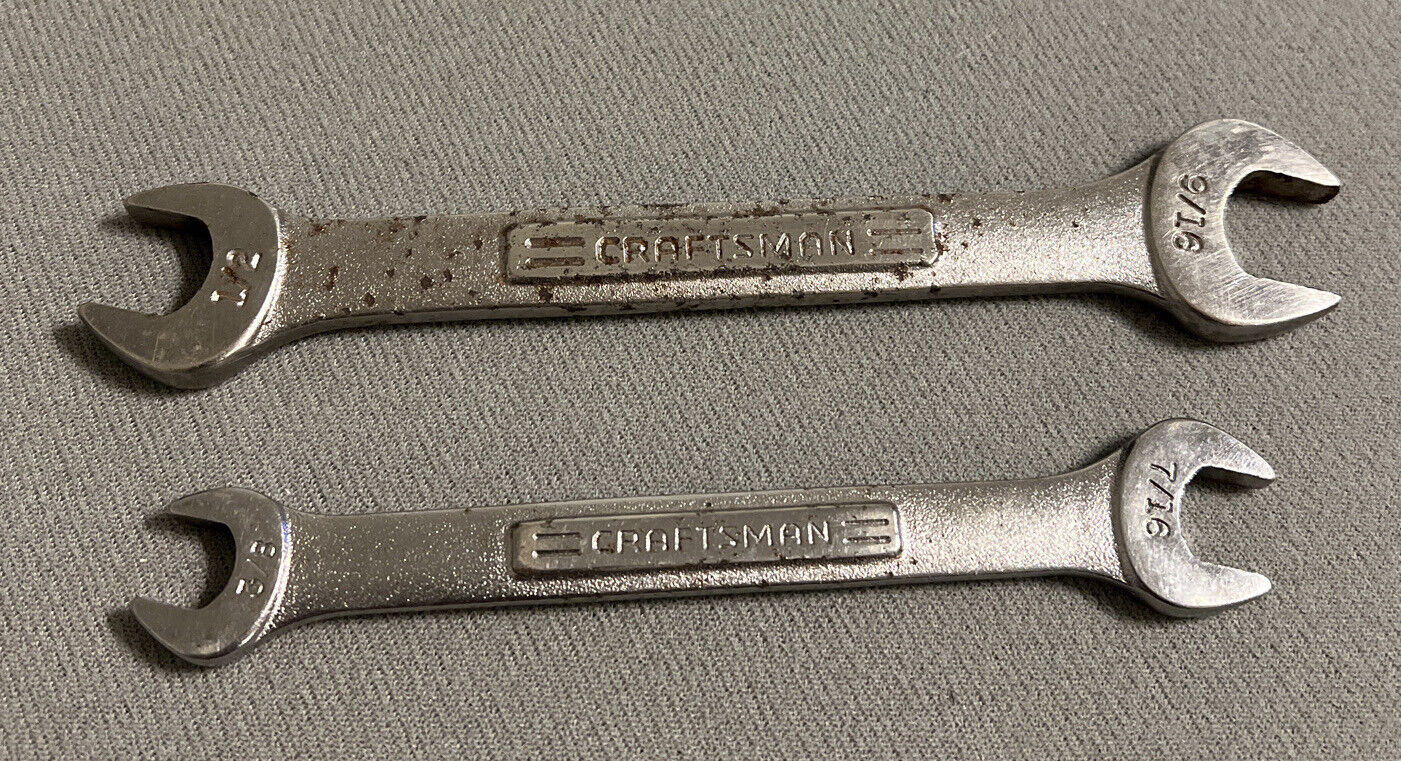 Vintage Craftsman VV- 44579 1/2 & 9/16 and 44572 3/8 & 7/16 Wrenches