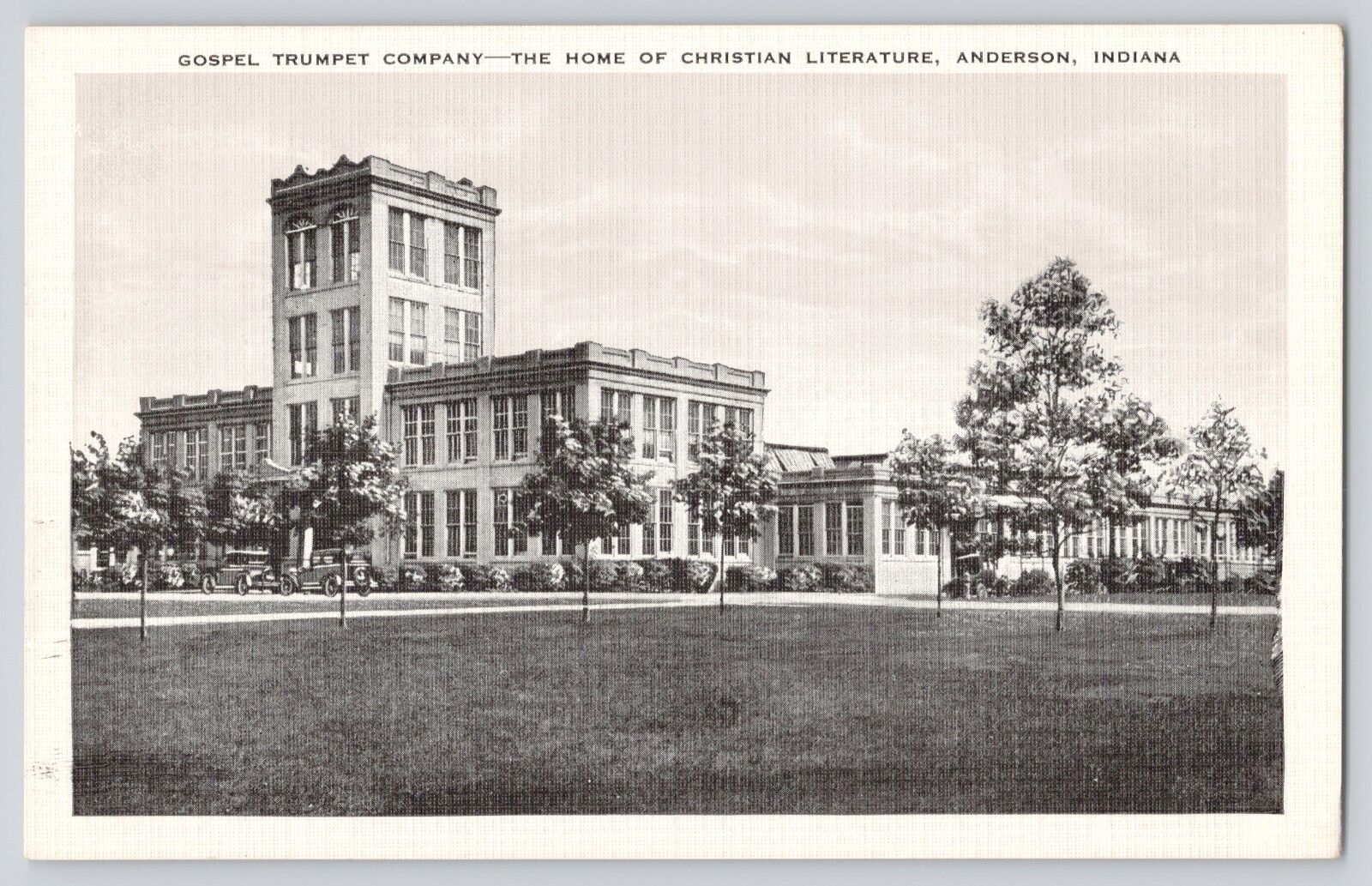 Postcard Indiana Anderson Gospel Trumpet Company Christian Literature Unposted