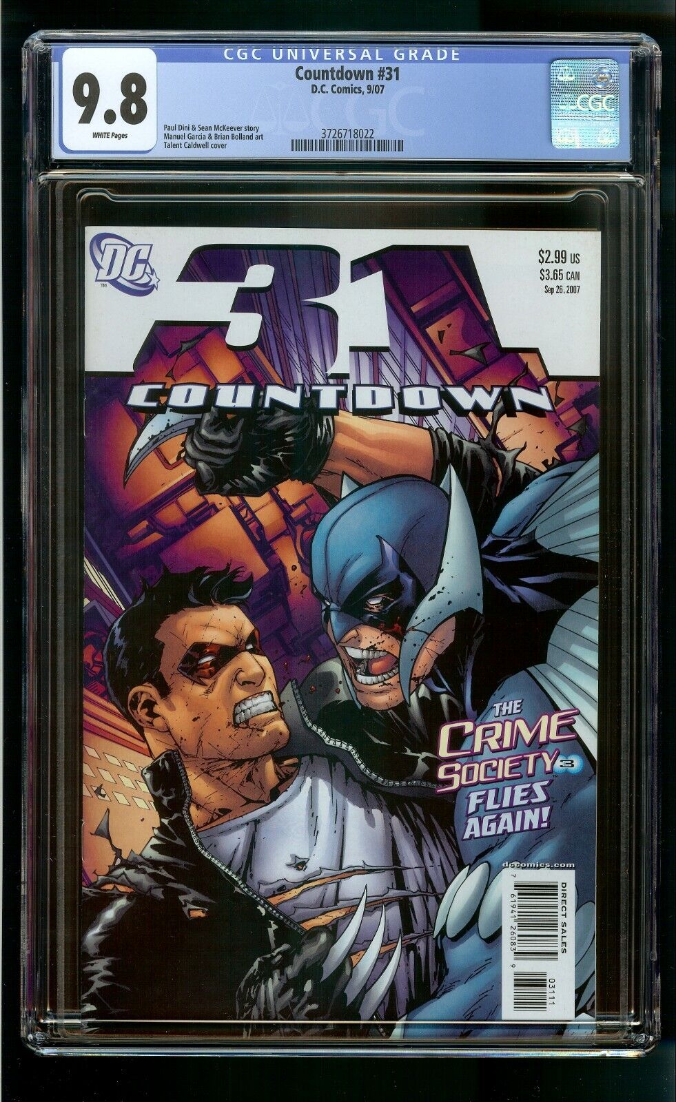 COUNTDOWN #31 (2007) CGC 9.8 THREE JOKER ORIGIN DC COMICS BATMAN