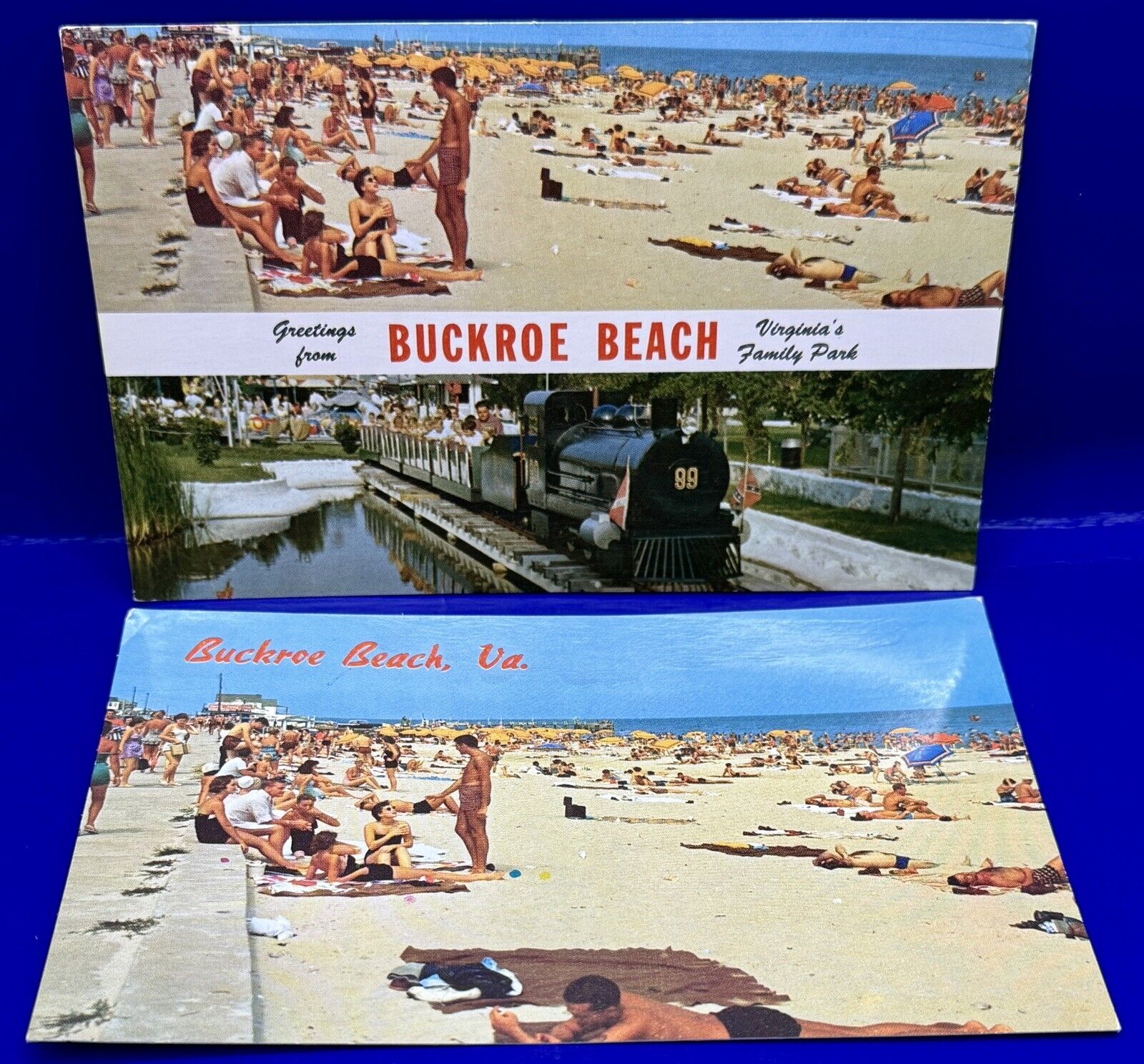 Lot Of 2 Buckroe Beach Virginia Vintage Postcards