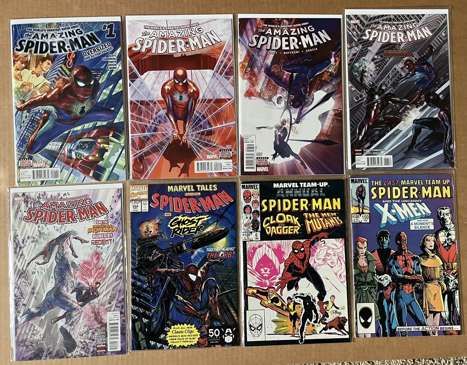 Amazing Spider-Man Lot 8 Marvel Comics X-Men Ghost Rider Iron Man New Mutants