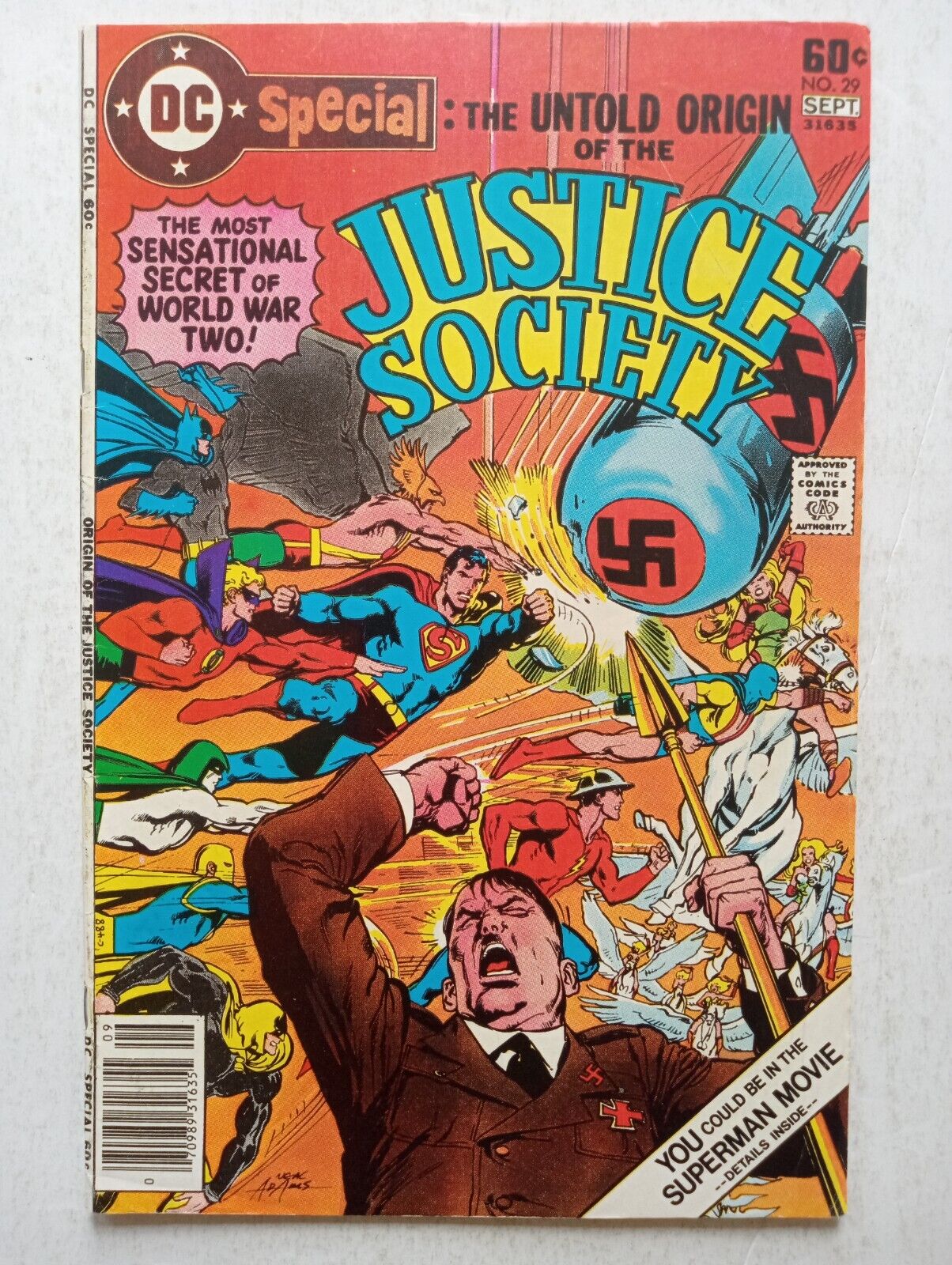 DC Special #29 Untold Origin Of The Justice Society Bronze Age 1977 WWII Hitler