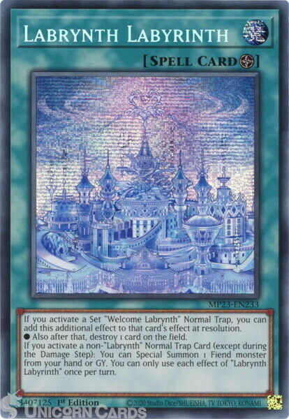 MP23-EN233 Labrynth Labyrinth :: Prismatic Secret Rare 1st Edition YuGiOh Card