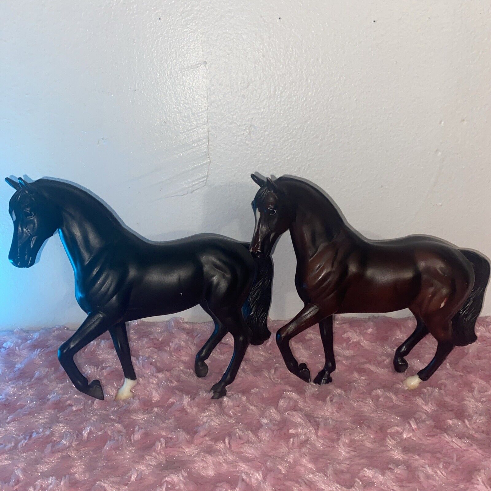 Two Breyers Dark Brown Arabian Stallion & #6178 Classic Black