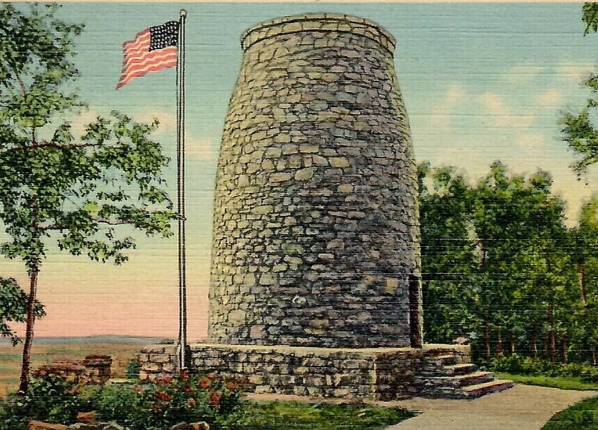 Vintage Linen Postcard First Monument to George Washington Boonsboro Maryland MD