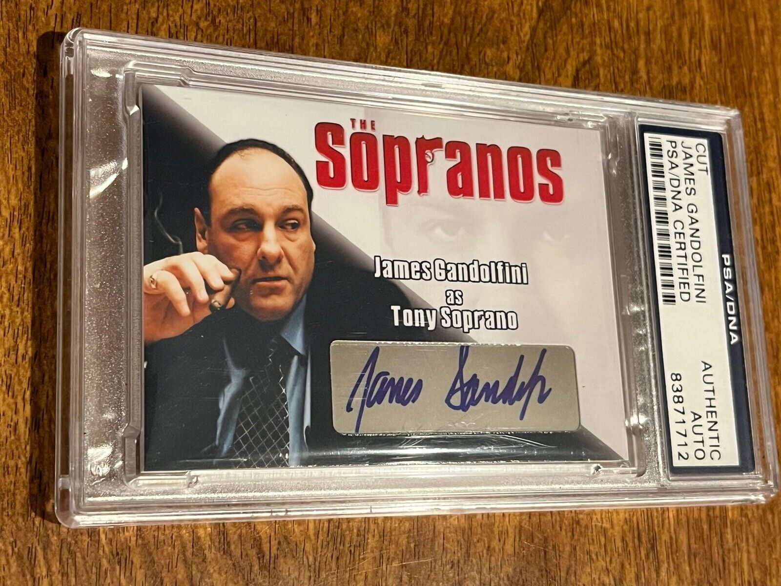 JAMES GANDOLFINI The Sopranos Cut Autograph PSA/DNA  TONY SOPRANO