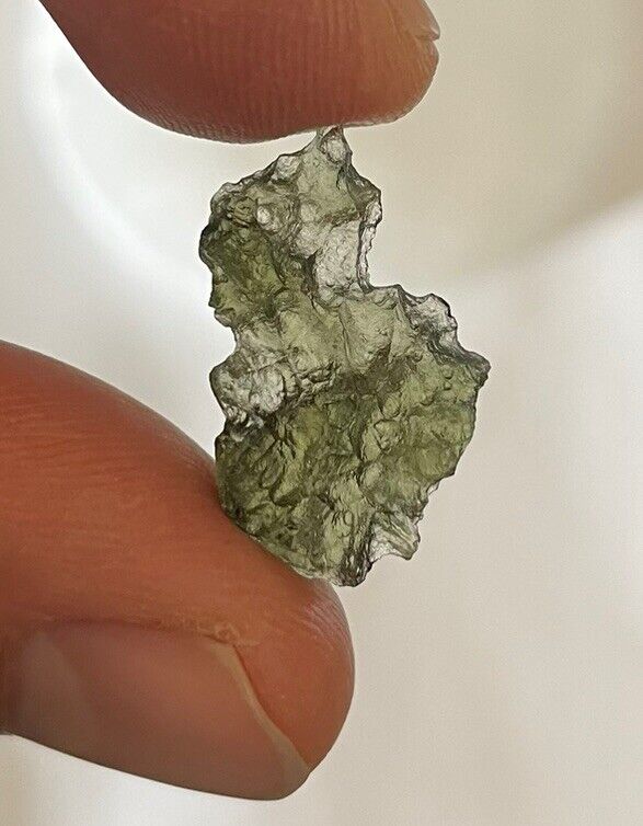Natural Moldavite Crystal 1.07 grams 5.35 ct Small Piece Besdenice Czech Rep