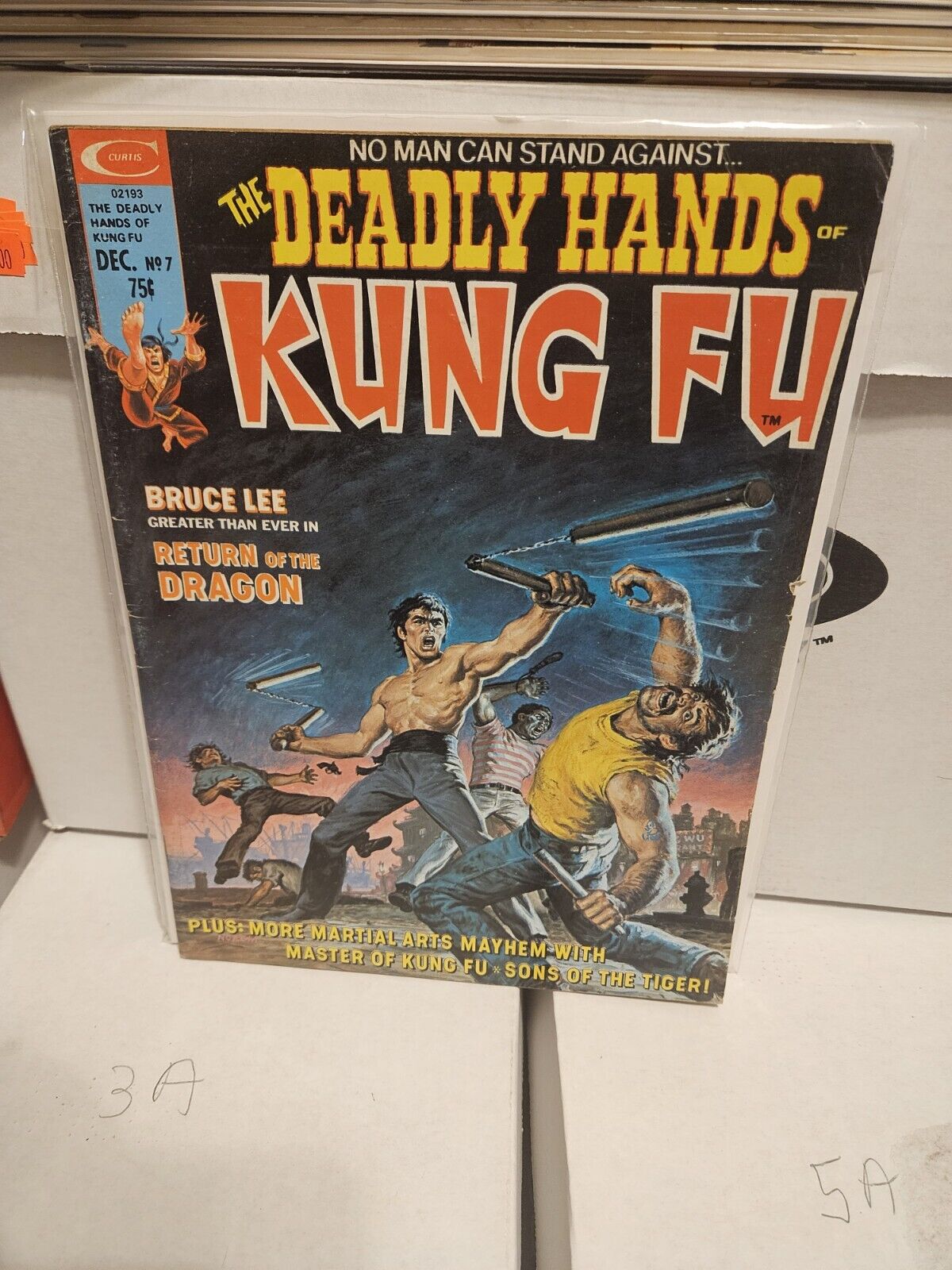 CURTIS/MARVEL: THE DEADLY HANDS OF KUNG FU #7, BRUCE LEE CVR, 1974