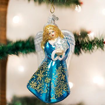 Glistening Snowflake Angel Ornament