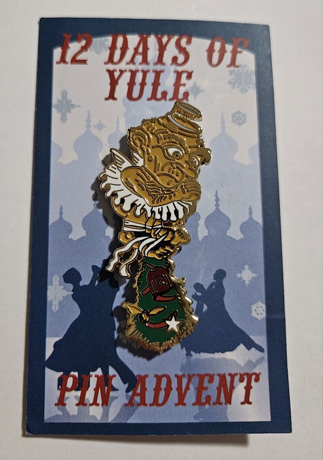 Wizarding Trunk Yule Pin Harry Potter Weasley Garden Gnome Christmas Tree Angel