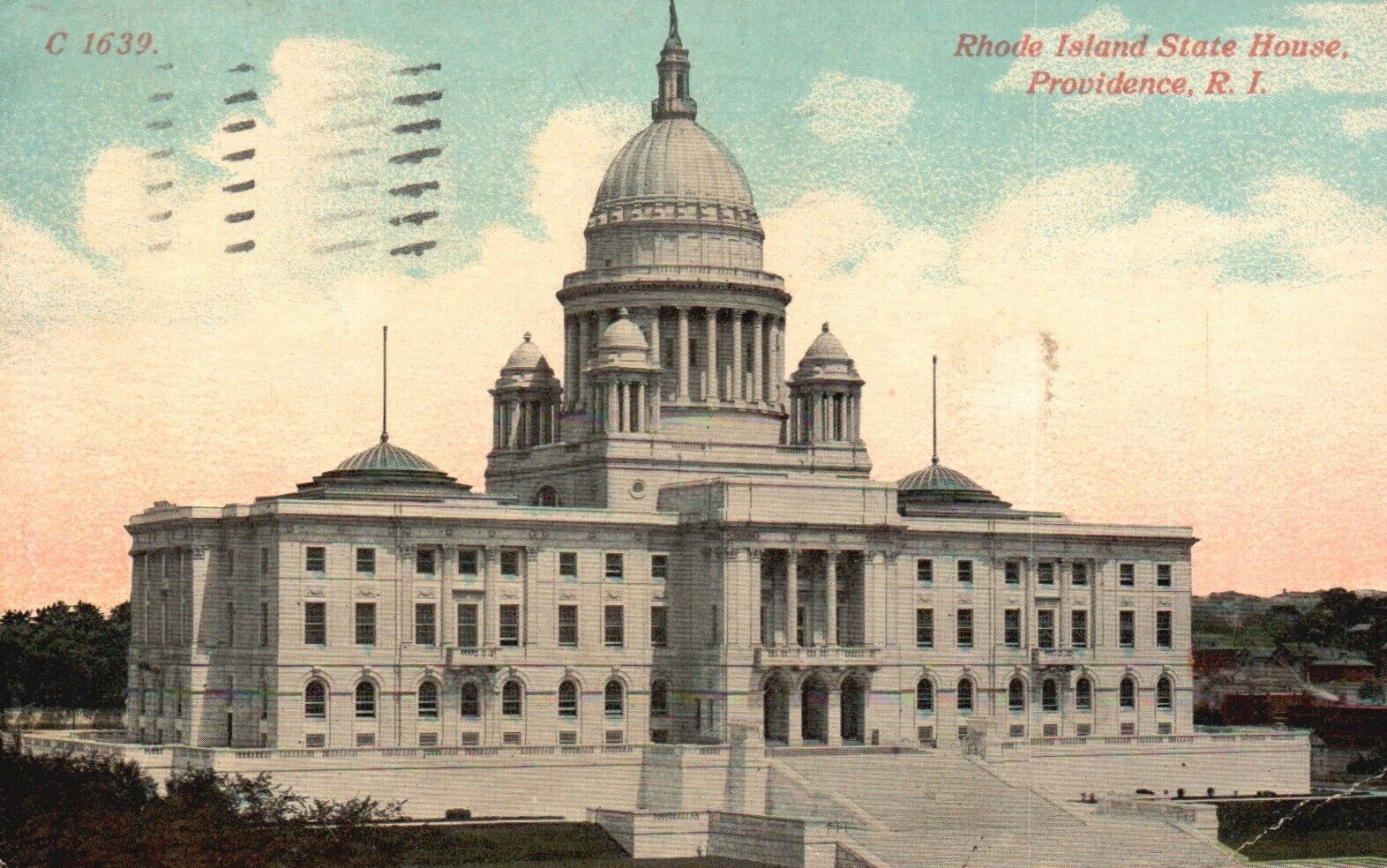 Postcard RI Providence Rhode Island State House 1913 Antique Vintage PC e9365