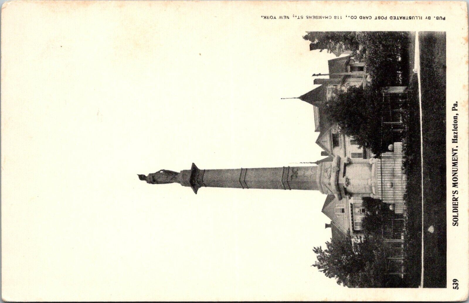 Soldier's Monument Hazleton PA postcard 