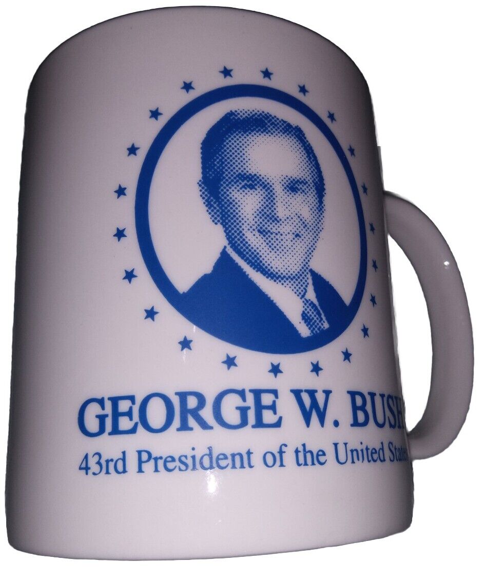 George W. Bush 43rd President Of The United States White Coffee Cup Mug