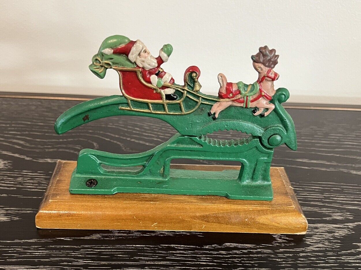 Vintage Cast Iron Santa Claus Nutcracker