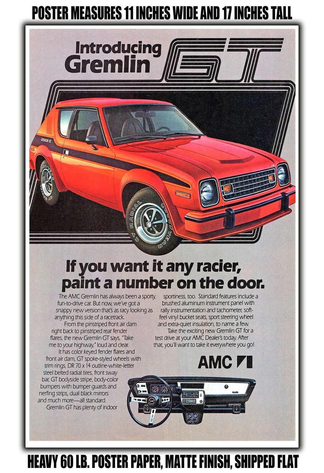 11x17 POSTER - 1978 AMC Gremlin GT