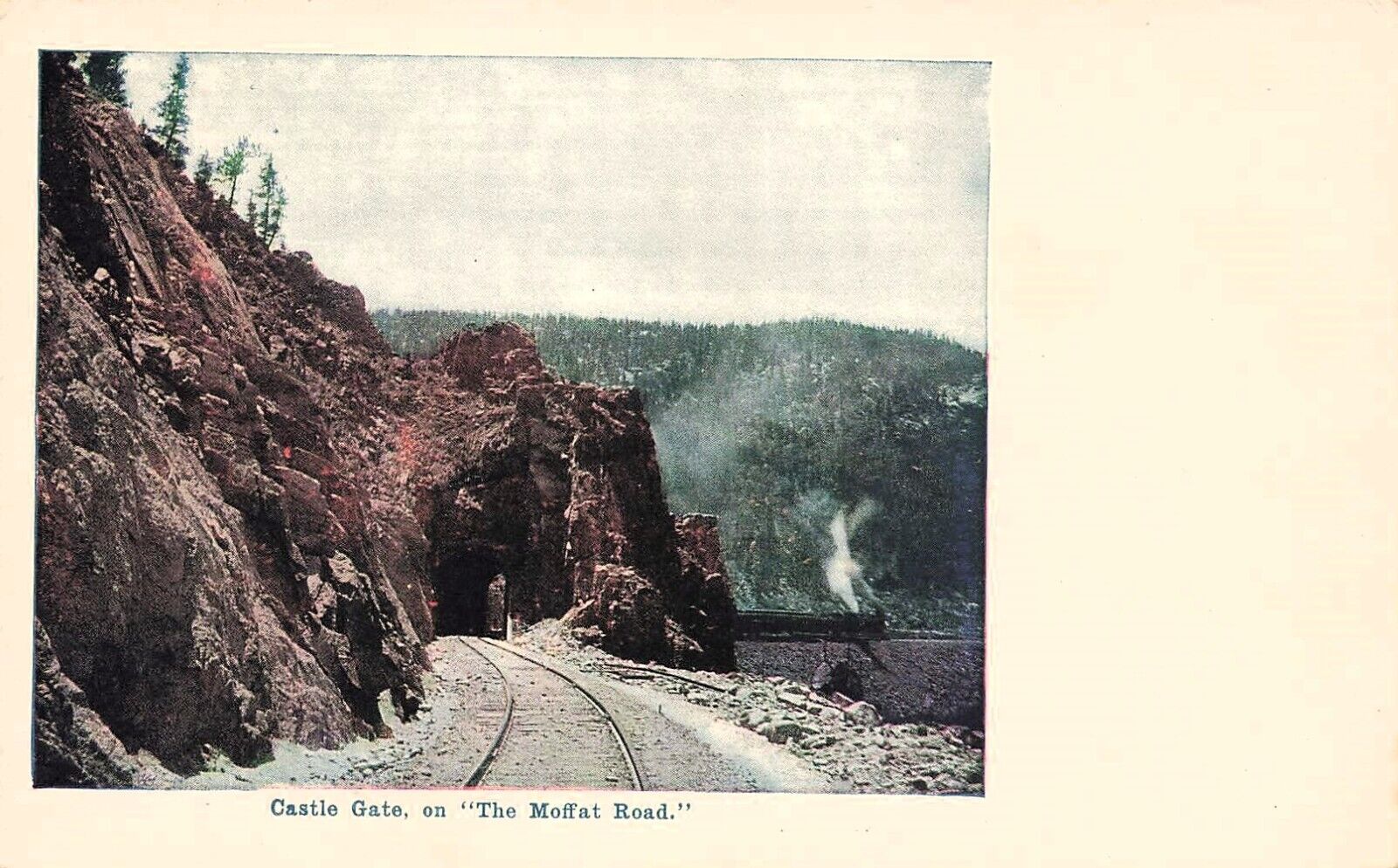 Moffat Road CO Castle Gate Train Railroad Tunnel Early 1900s Vtg Postcard D59