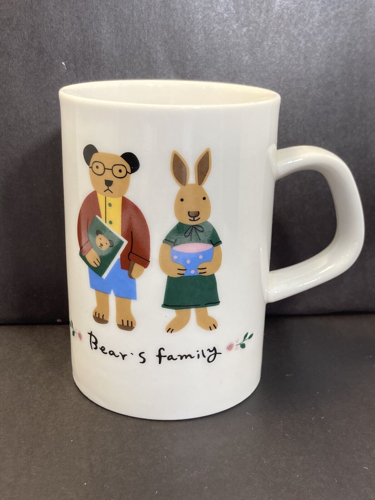 Marianne Fancy Co Bear\'s Family Mug Anthropomorphic Bear Rabbit Made In Korea