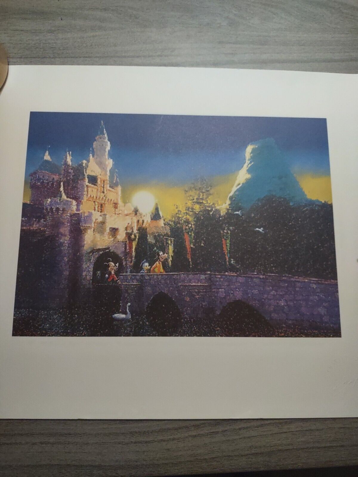 Charles Boyer Disneyland LE litho framed 0729/1000 Castle Goofy Donald w/COA