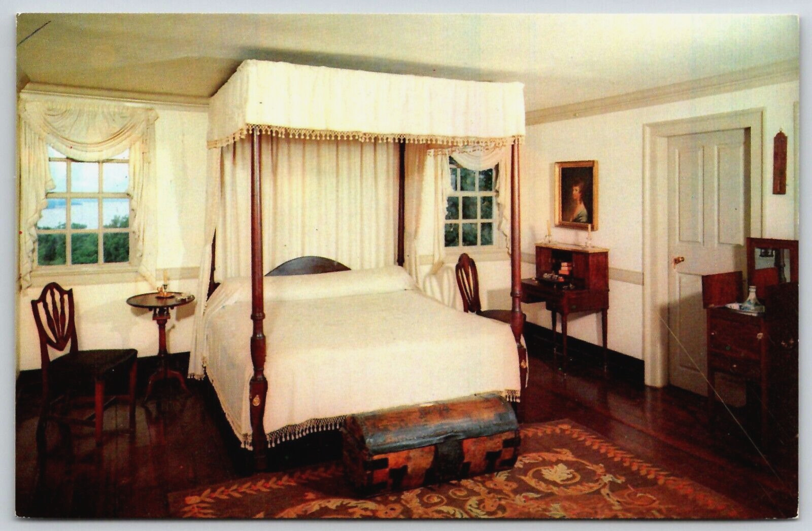 Vintage Postcard - Washington\'s Bedroom at Mount Vernon - Virginia - VA