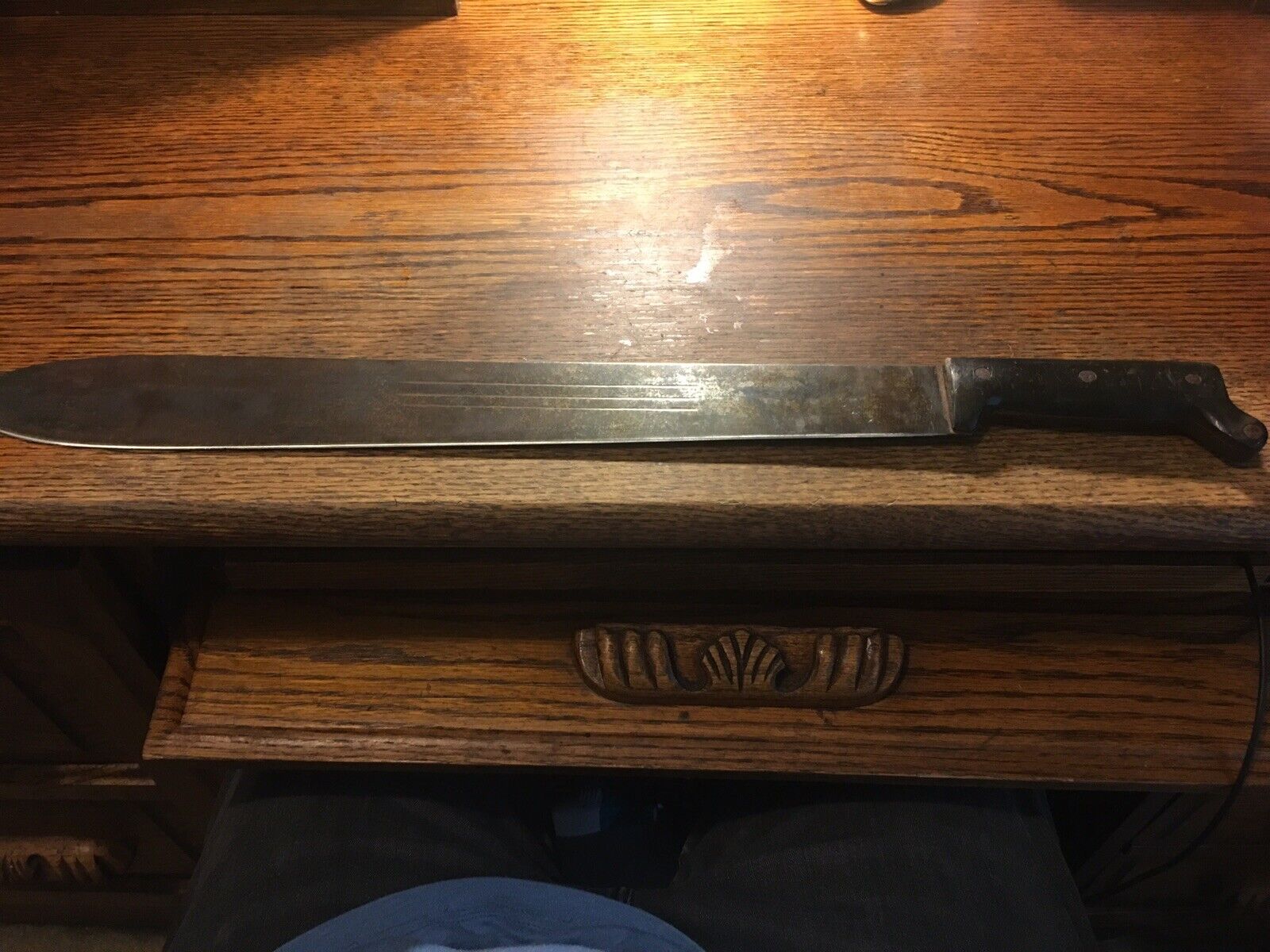 Vintage 1940s WWII US Army Navy MACHETE  Collins & Co. Nice Blade And Handle.