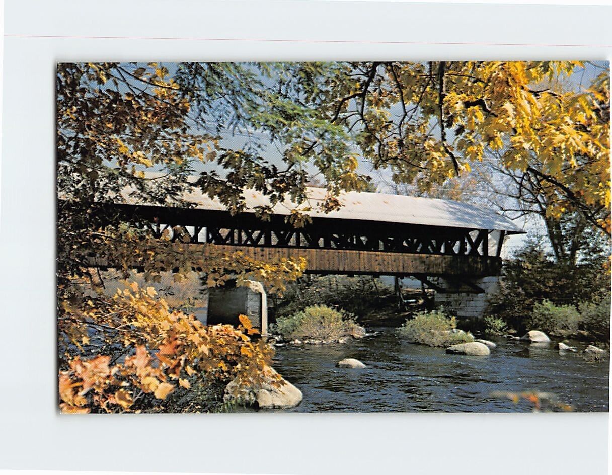 Postcard Rowell\'s Covered Bridge W. Hopkinton NH USA