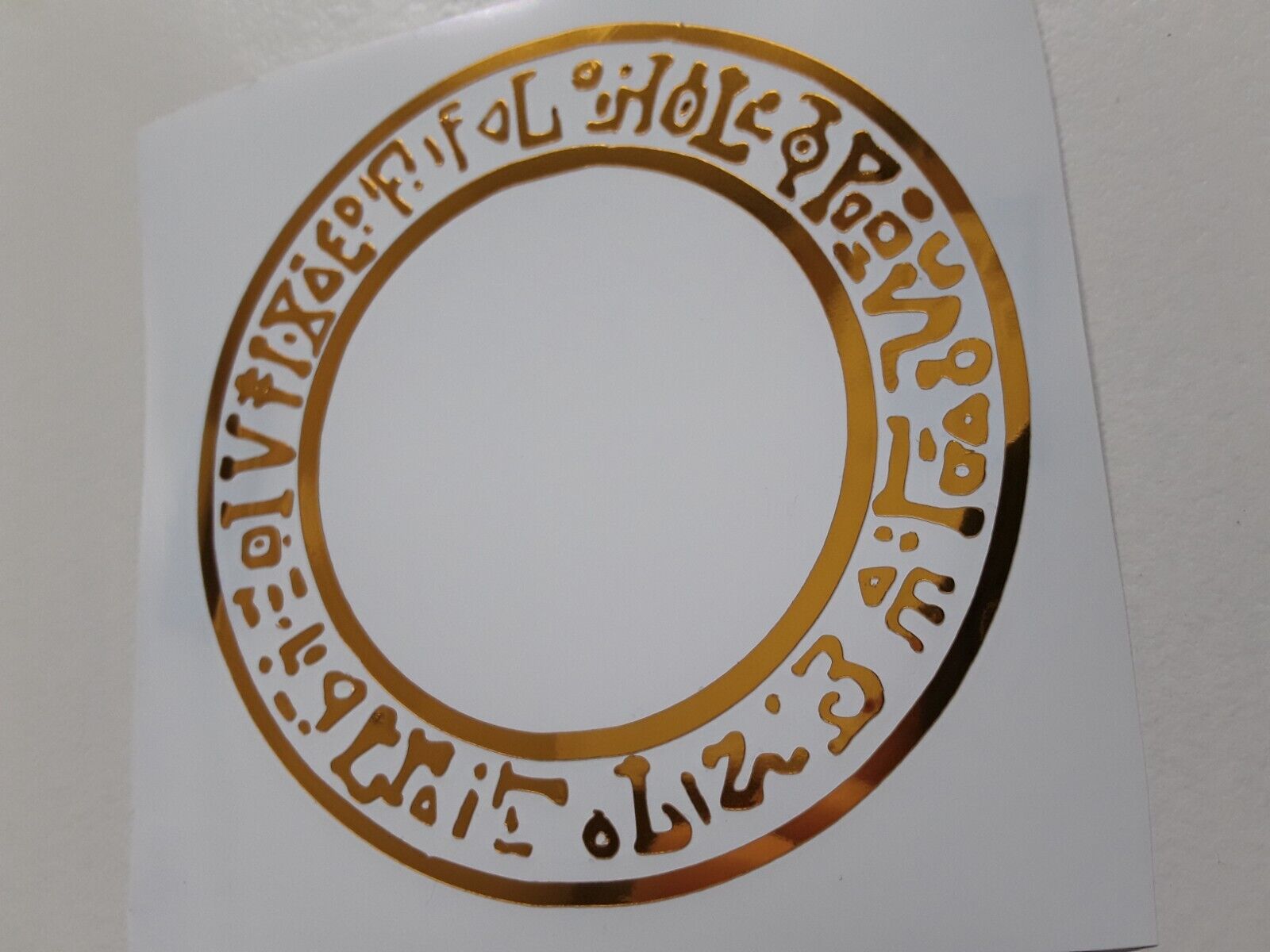 Yugioh Dark Magical Circle Sticker Holo Gold Vinyl Decal Binder Box Waterproof