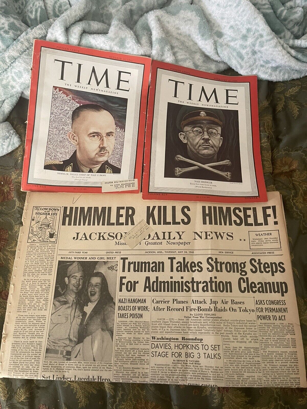 WWII Time Magazines Himmler And Death Newspaper