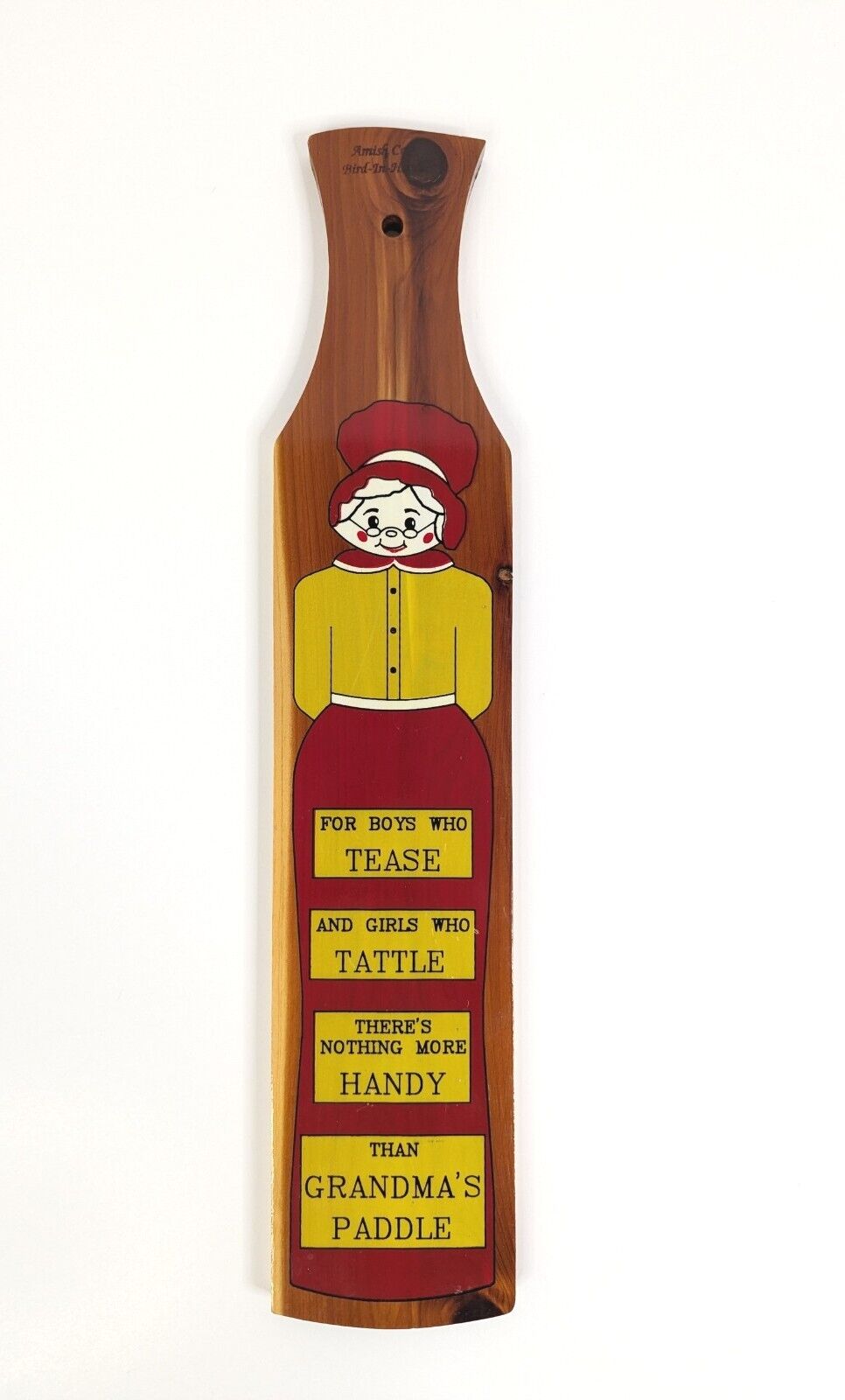 Grandma’s Paddle Naughty Discipline Wooden  Amish Country Motel Bird In Hand PA 