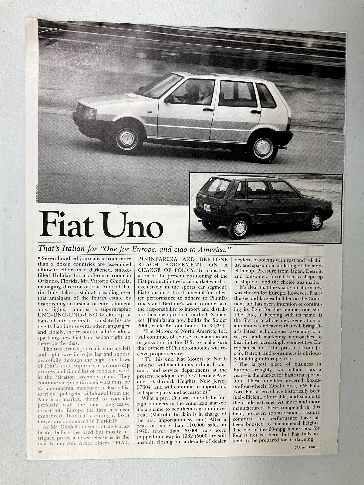 FIATART34 Article 1983 Fiat Uno May 1983 2 page