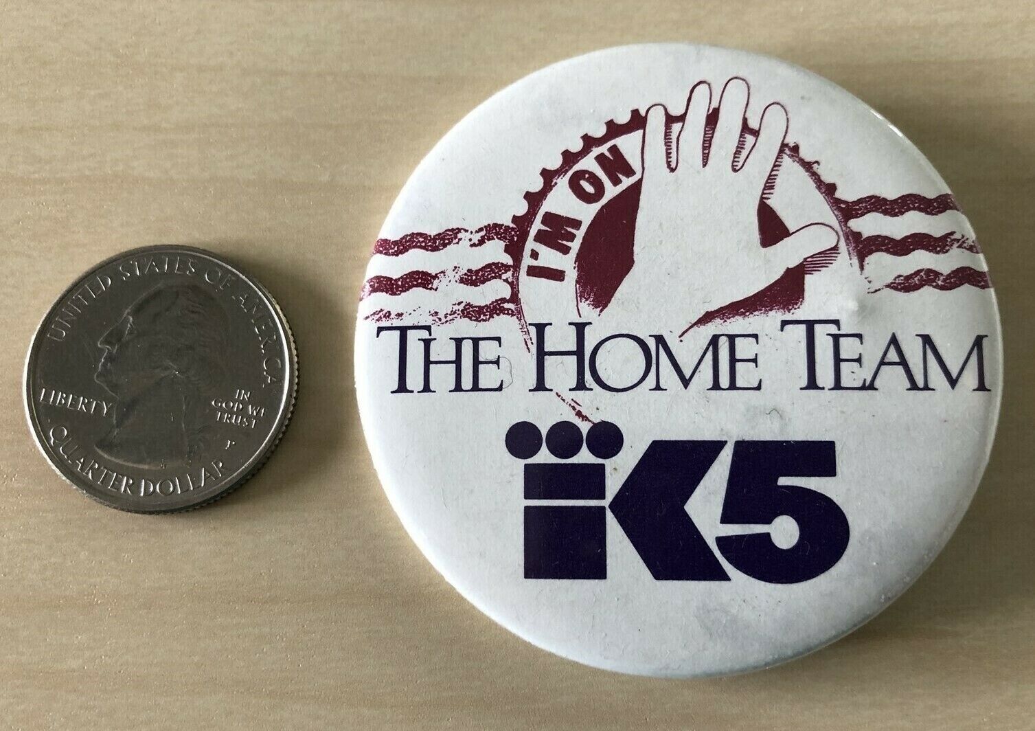 KING TV K5 Seattle NBC Station The Home Team Pinback Button #34901