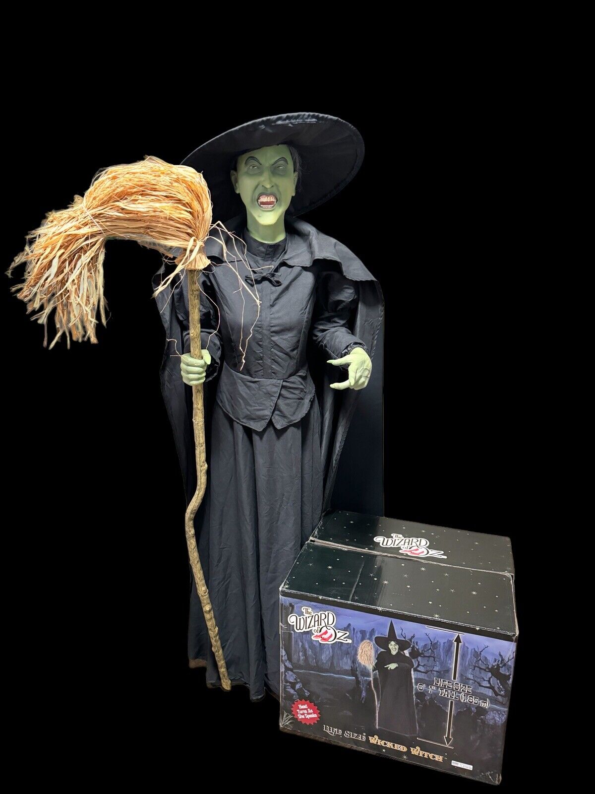 Gemmy Life Size Wicked Witch Halloween Animatronic Wizard Of Oz SEE VIDEO
