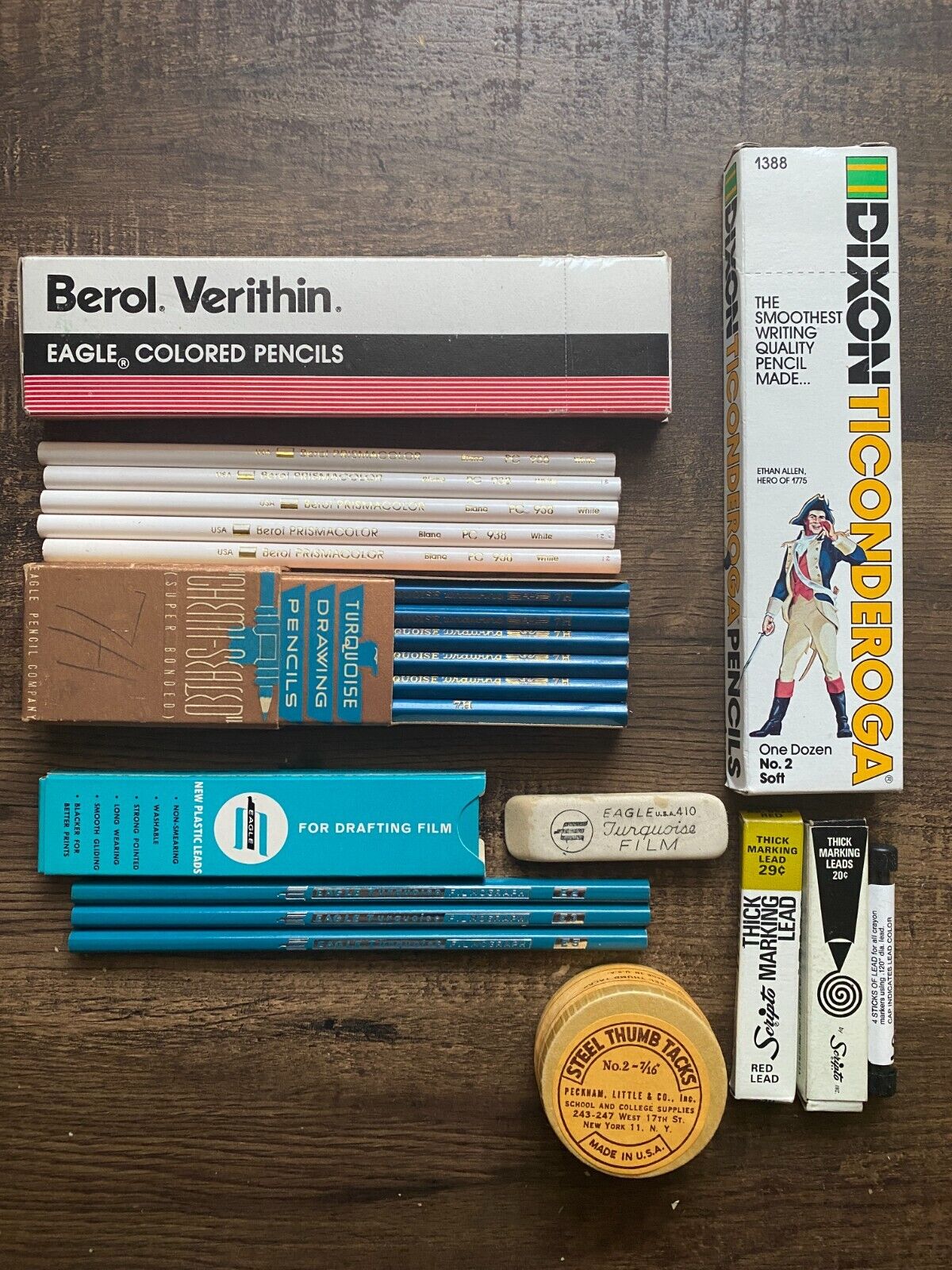 Lot of Pencils, Lead, Vintage Tacks - Eagle Dixon Berol - Art & Drawing Pencils