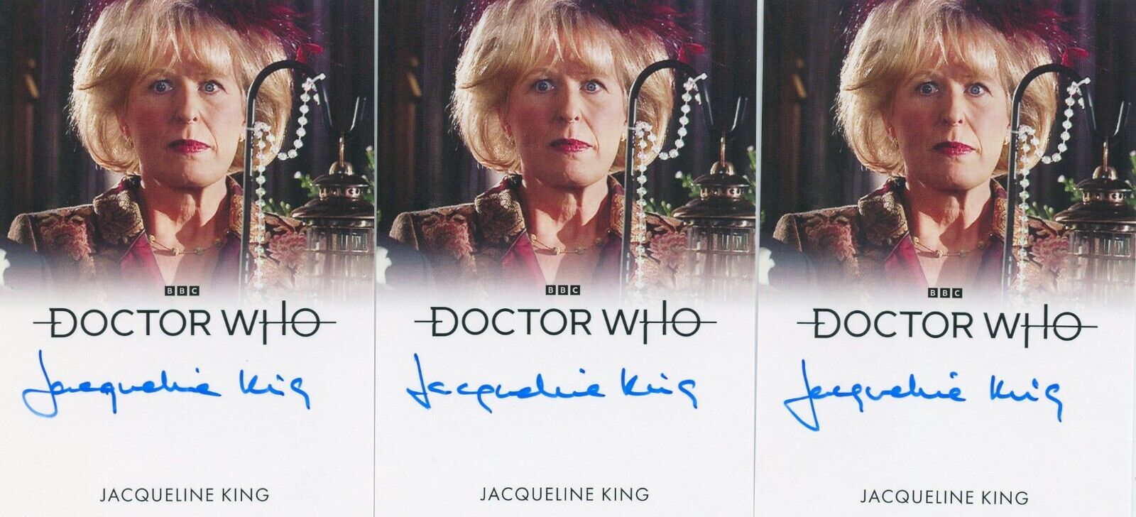VL New 2023 Doctor Who Autograph card Jacqueline King as Sylvia Noble Full Bleed