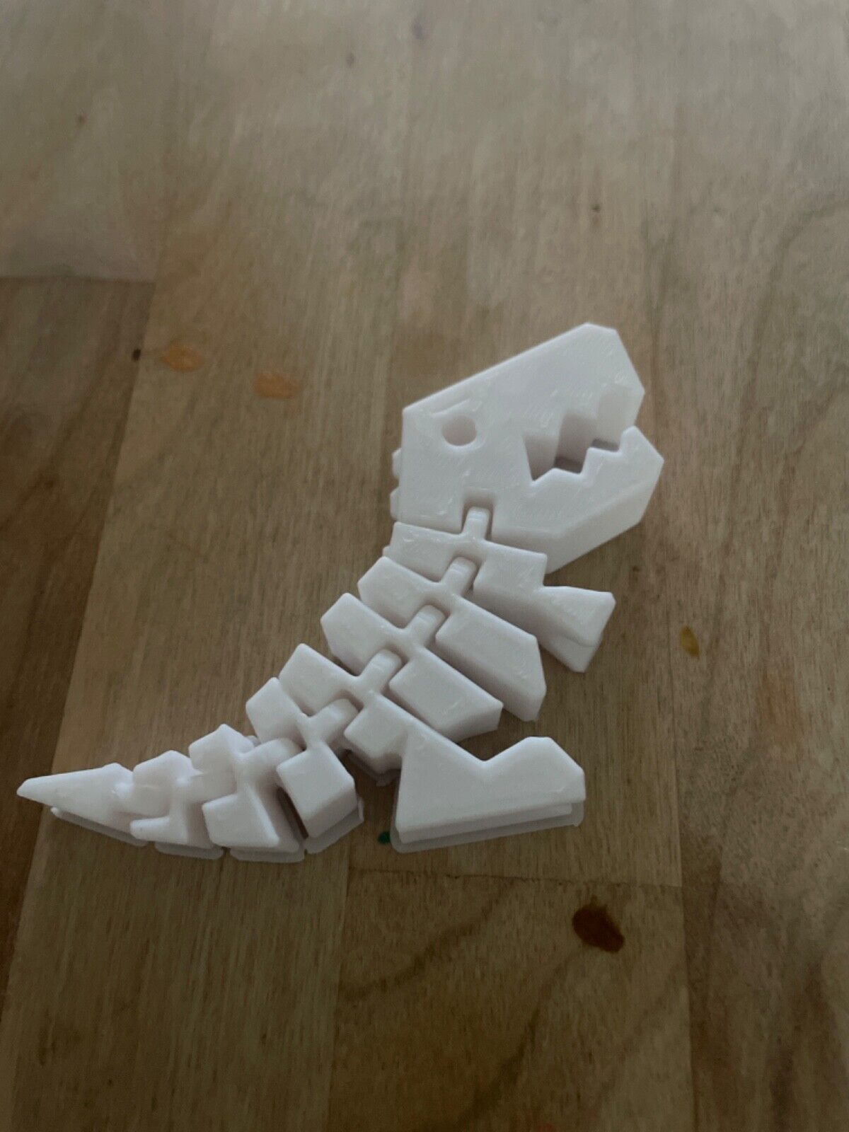 3d printed dinosaur white small brand new  fidget toy  flexible dinosaur 