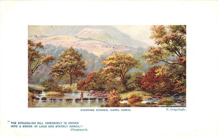 Picturesque Wales Stepping Stones, Capel Curig OLD PHOTO