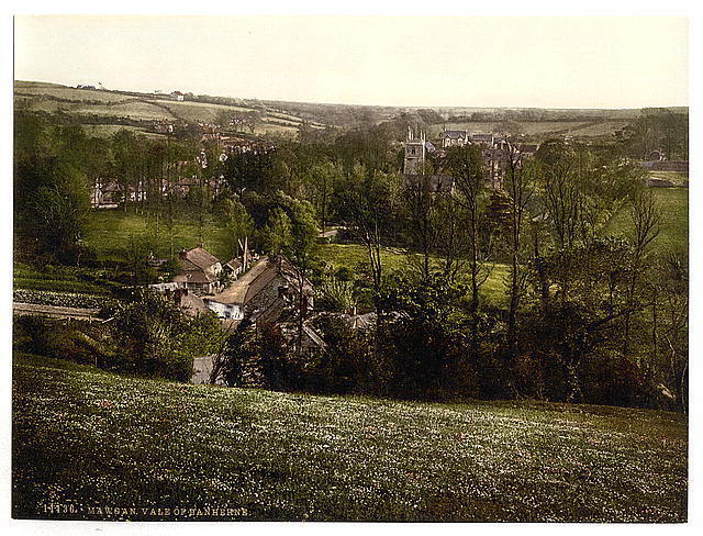 Mawgan Vale of Lanherne Cornwall England c1900 OLD PHOTO