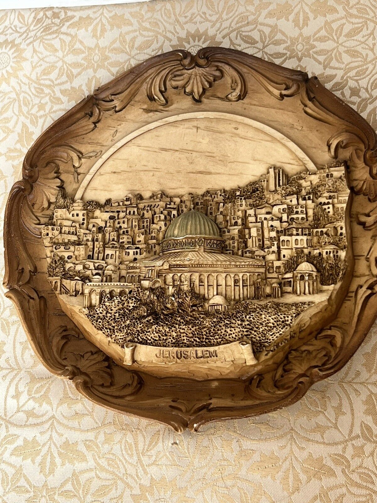 3D /Holy Land/ Jerusalem Plate /Original  Artwork/rare