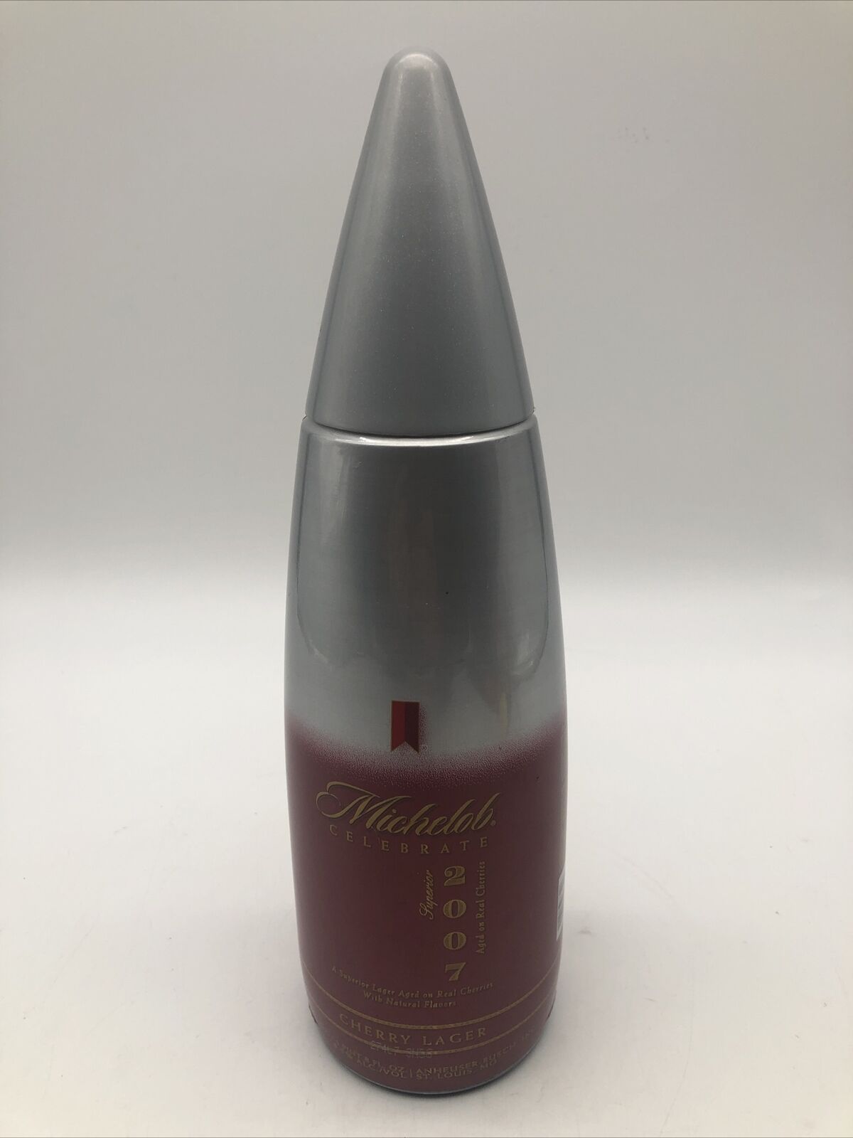 Michelob Celebrate Vintage 2007 Cherry Lager Glass Holiday Bottle Rare