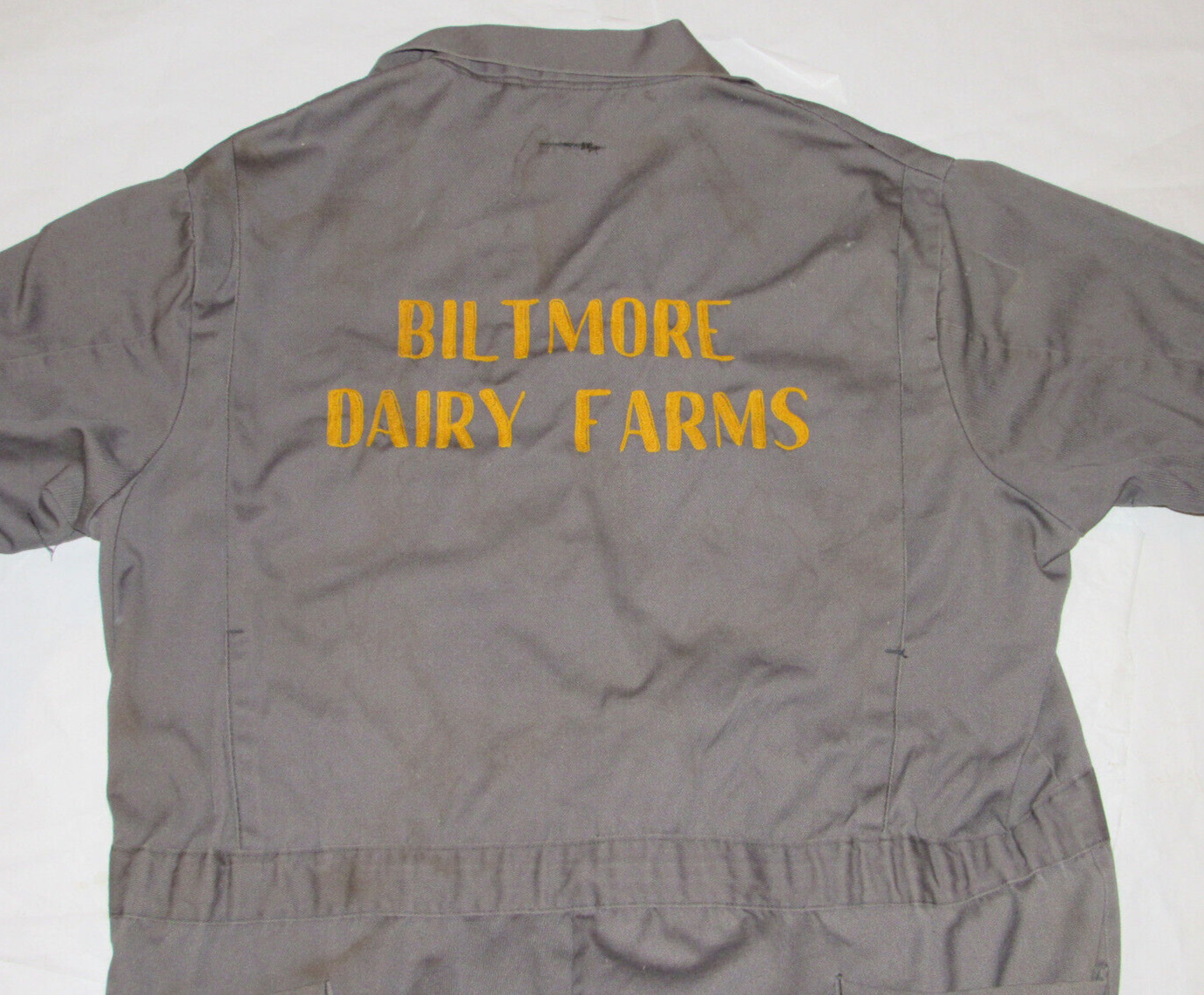 VINTAGE 1950s-60s BILTMORE DAIRY FARMS EMBROIDERED WORK COVERALLS ASHVILLE 48