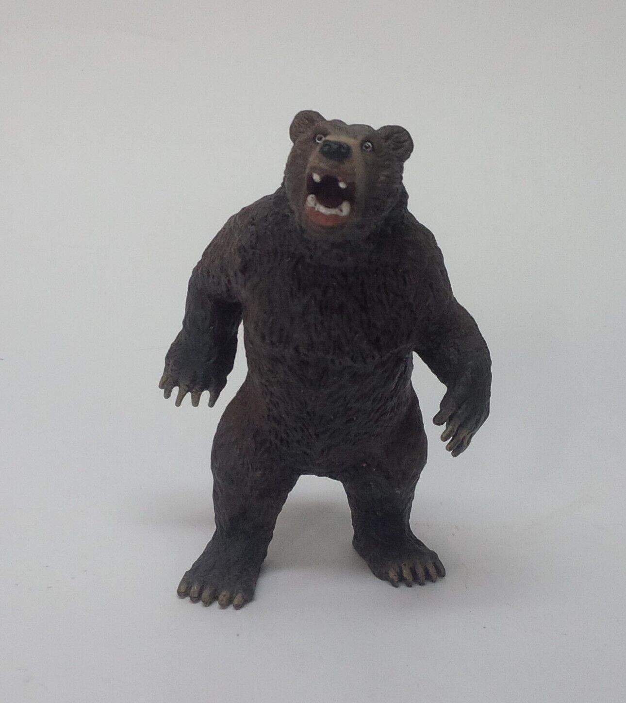 Papo Standing Roaring Brown Grizzly Bear Retired 2003 Figure Wildlife Toy - Rare