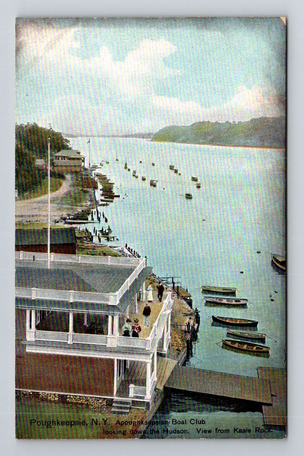 Poughkeepsie NY-New York, Apoughkeepsian Boat Club, Vintage Postcard
