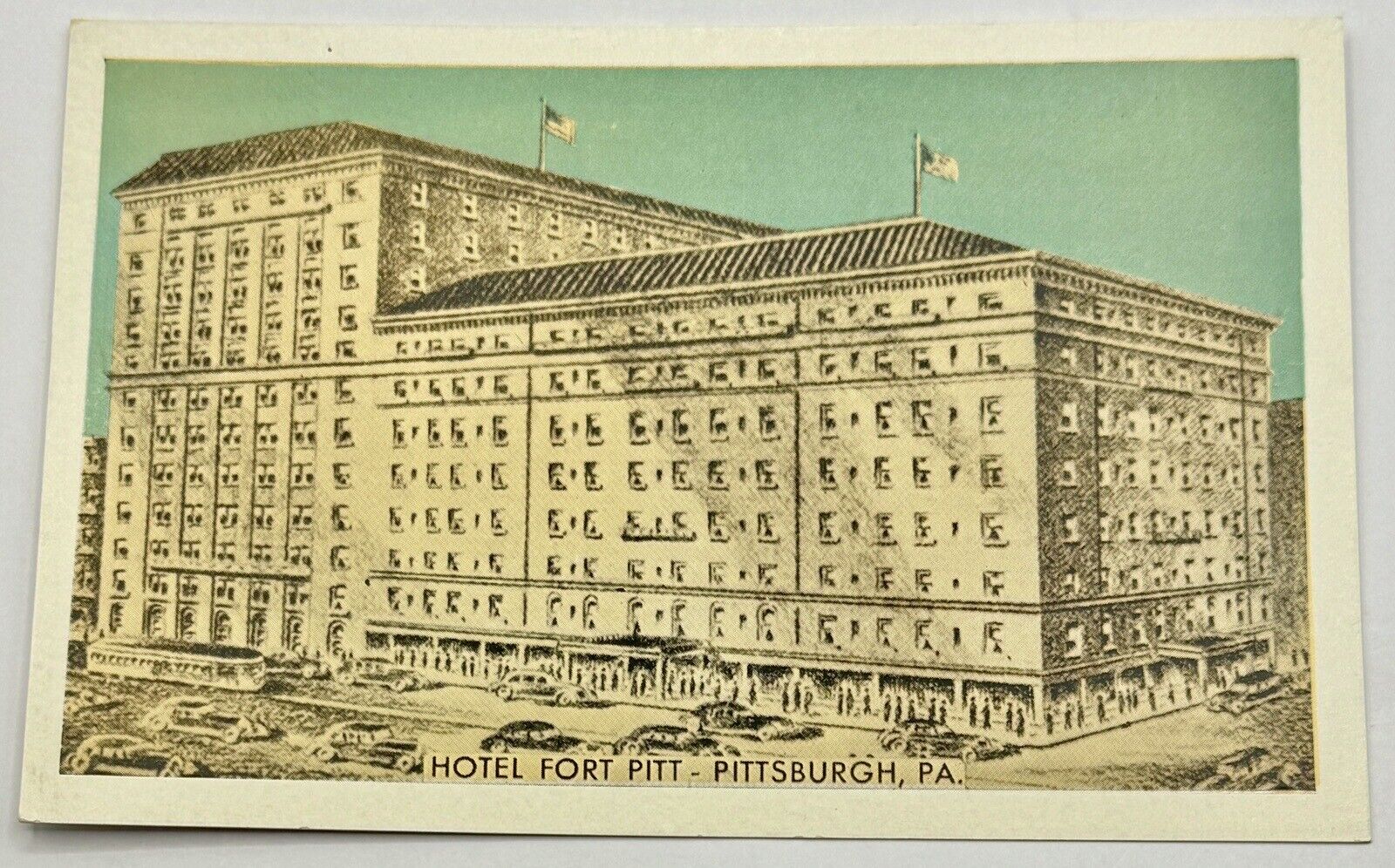 Hotel Fort Pitt Pittsburgh Pennsylvania Vintage Postcard