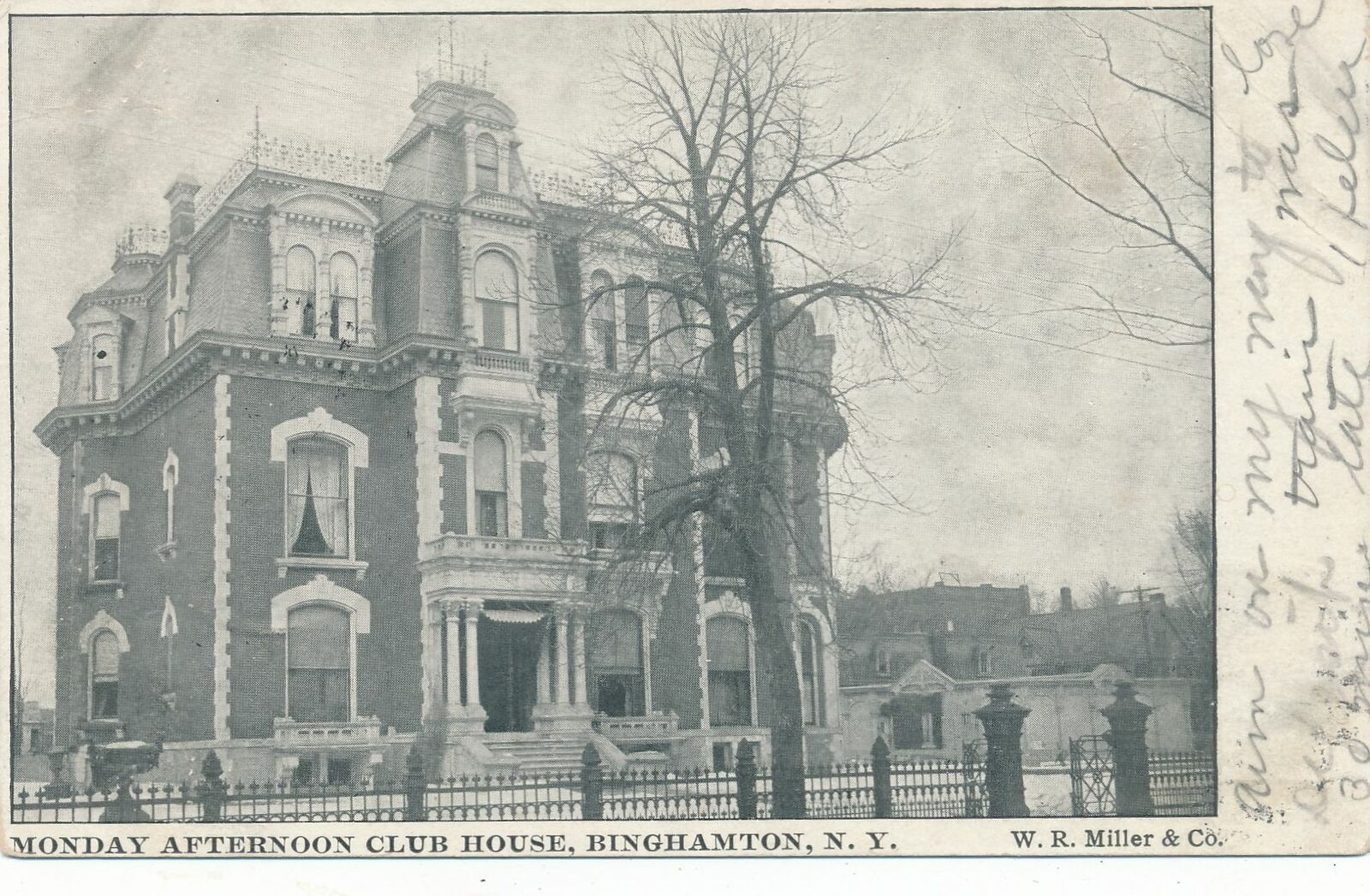 BINGHAMTON NY - Monday Afternoon Club House - udb - 1906